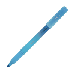 TUL® Highlighter, Chisel Tip, Blue Barrel, Fluorescent Blue Ink
