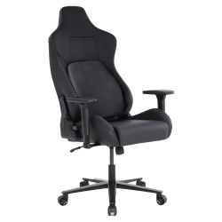 RS Gaming™ Vertex Faux Leather High-Back Gaming Chair, Black, BIFMA Compliant