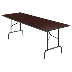 Realspace® Folding Table, 29"H x 96"W x 30"D, Walnut