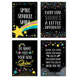 Creative Teaching Press Inspire U Posters, 13-3/8" x 19", Star Bright, Pack Of 4 Posters