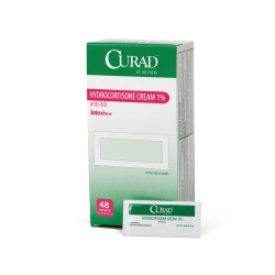 CURAD® Hydrocortisone Cream, 0.05 Oz Foil Packets, Pack Of 288