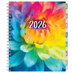 2025-2026 Global Excello Brands Essential PRO Daily/Weekly/Monthly Planner, 8-1/2" x 11", Rainbow Petals, November 2025 To December 2026