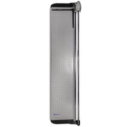 United Commercial Rotary Paper Trimmer With Stand And Fabric Catch Tray, 51", Silver