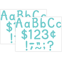 Teacher Created Resources Letters Combo Pack, 4", Modern Classic Light Turquoise, 257 Per Pack, Set Of 2 Packs
