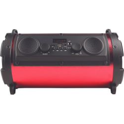 IQ Sound IQ-1525BT Portable Bluetooth Speaker System - 16 W RMS - Red - 100 Hz to 20 kHz - Battery Rechargeable - USB