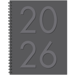 2026 Willow Creek Press Weekly/Monthly Softcover Planner, 8-1/2" x 11", Charcoal, January To December, 57605
