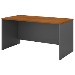 Bush Business Furniture Components 60"W Office Computer Desk, Natural Cherry/Graphite Gray, Standard Delivery