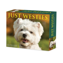 2024 Willow Creek Press Page-A-Day Daily Desk Calendar, 5" x 6", Westies, January To December