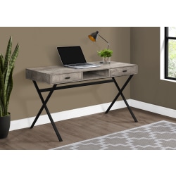 Monarch Specialties Bethany 48"W Computer Desk, Taupe/Black
