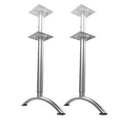 WorkPro® Flex Collection Steel Arc Legs, Adjustable Height, Silver, Set Of 2 Legs