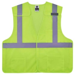 Ergodyne GloWear® Safety Vest, Breakaway Hi-Vis 8217BA, Class 2, 4X/5X, Lime