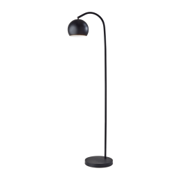 Adesso® Emerson Floor Lamp, 59"H, Black Shade/Black Base