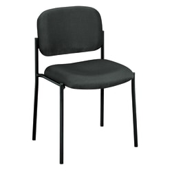 HON® Scatter™ Stacking Guest Chair With Leg Base, Charcoal/Blackl