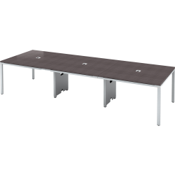 Boss Office Products Simple System Rectangular Conference Table, 29-1/2"H x 142"W x 47"D, Driftwood