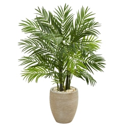 Nearly Natural Areca Palm 48"H Artificial Tree With Planter, 48"H x 30"W x 27"D, Green
