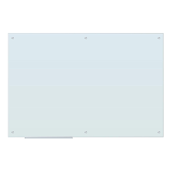U Brands® Frameless Magnetic Glass Dry-Erase Board, 72" x 48", Frosted White (Actual Size 70" x 47")