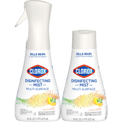 Clorox Disinfecting Mist Sanitizing And Antibacterial Disinfectant Spray, 16 Oz, Lemon And Orange Blossom
