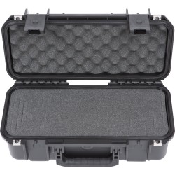 SKB iSeries Injection-Molded Mil-Standard Waterproof Case With Cubed Foam With Cushion-Grip Handle, 17"H x 6-1/2"W x 6-1/2"D, Black