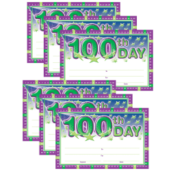 North Star Teacher Resources 100th Day Anytime Awards, 36 Per Pack, Set Of 6 Packs