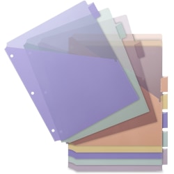 Business Source Pocket Index Dividers - 8 Print-on Tab(s) - 8.5" Dividerx 11" Divider - Letter - Plastic Divider - 32372