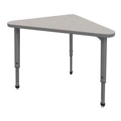 Marco Group Apex™ Series Adjustable Triangle 41"W Student Desk, Gray Nebula/Gray