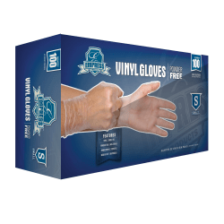 Empress Powder-Free Vinyl Gloves, Small, Clear, 100 Gloves Per Pack, Case Of 10 Packs