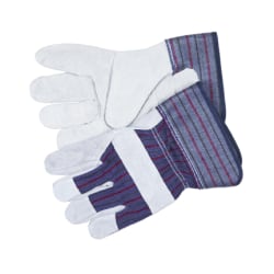 Memphis Split Leather Palm Gloves, X-Large, Gray
