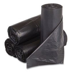 Interplast Group High Density Commercial Can Liners, 33 gal, 14 mic, 30" x 43", Blue, Interleaved Roll, 25 Bags/Roll, 10 Rolls/Carton