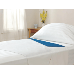 Medline Med Glide Patient Positioning Sheets, 71" x 38", Blue/White, Case Of 12