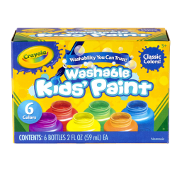 Crayola® Washable Paint, 2 Oz, Pack Of 6
