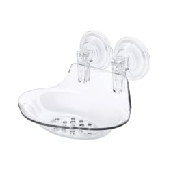 Better Houseware Suction-Cup Soap Holder, 4-3/8"H x 6"W x 6-3/4"D, Clear
