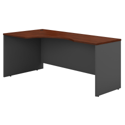 Bush Business Furniture Components 72"W Corner Left-Hand Computer Desk, Hansen Cherry/Graphite Gray, Standard Delivery