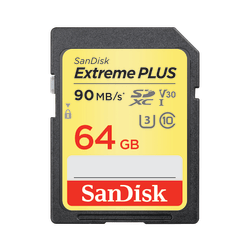 SanDisk® Extreme Plus SDHC/SDXC Memory Card, 64GB