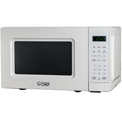 Commercial Chef Small Countertop Microwave With Digital Display, 0.7 Cu Ft, White