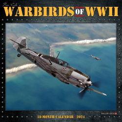 2024 Willow Creek Press Hobbies Monthly Wall Calendar, 12" x 12", Warbirds of WWII, January To December