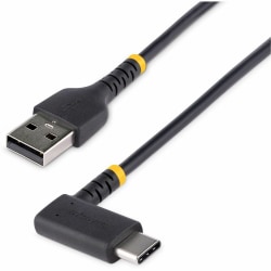 StarTech.com USB-A to C Right-Angle Charging Cable, 3'