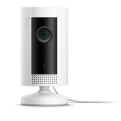 Ring Stick Up HD Wired Indoor Security Camera, White