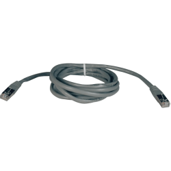 Tripp Lite 10ft Cat5e Cat5 350MHz Molded Shielded Patch Cable STP RJ45 M/M Gray 10' - 10ft - 1 x RJ-45 Male - 1 x RJ-45 Male - Gray