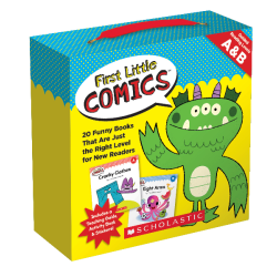 Scholastic Teacher Resources First Little Comics Parent Pack, Levels A & B, Pre-K To 2nd Grade, Set Of 20