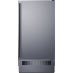 Summit Appliances 18" Wide Clear Ice Maker, Silver