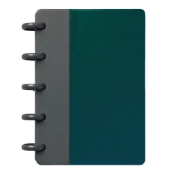 TUL® Mini Discbound Notebook With Soft-Touch Cover, Narrow Ruled, 60 Sheets, 5" x 3-1/2", Turquoise/Gray