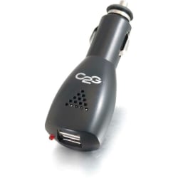 C2G 2-Port USB Car Charger - DC Adapter - Phone Charger Adapter - Car power adapter - 2.1 A - 2 output connectors (2 x USB) - black