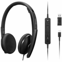 Lenovo Wired VoIP Headset (UC) - Microsoft Teams Certification - Stereo - USB Type C - Wired - 2.2 Kilo Ohm - 4XD1M39028