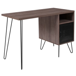 Flash Furniture Woodridge 44"W Computer Desk, Rustic/Black
