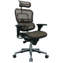 Eurotech Ergohuman High-Back Ergonomic Mesh Chair, Orange/Chrome