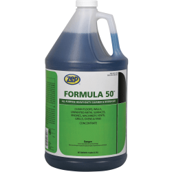 Zep Professional Formula 50 Heavy-Duty All-Purpose Cleaner And Degreaser, 1 Gallon, Pack Of 4 Jugs