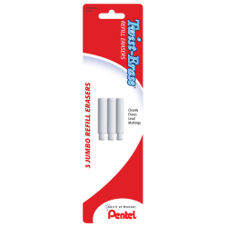 Pentel® Twist-Erase Mechanical Pencil Eraser Refills, Pack Of 3