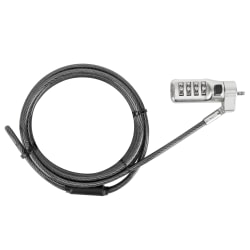 Targus® Defcon® 3-In-1 Universal Combo Lock, 6.5', Black, ASP86RGL