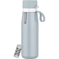 Philips GoZero Everyday Insulated Stainless-Steel Water Bottle With Filter, 18.6 Oz, Blue