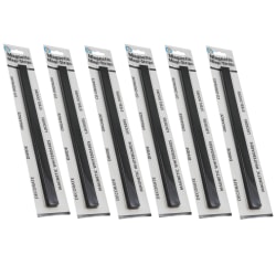 Ashley Productions Magnetic Magi-Strips, 3/4" x 12’, Black, 12 Strips Per Pack, Set Of 6 Packs